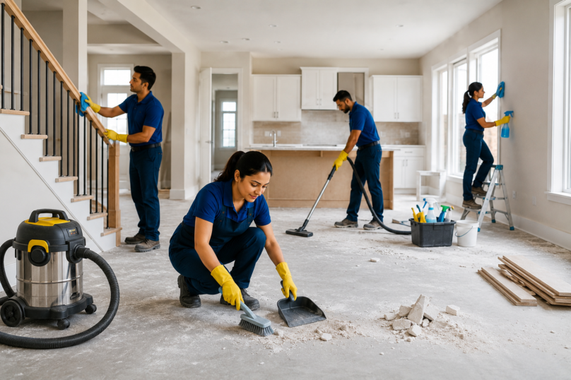 Professional home cleaner assisting a senior homeowner in Kingston