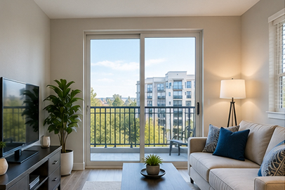 Bright living room cleaned by professional house cleaners in Kingston