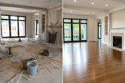 Post construction cleaning service in Kingston preparing a renovated home