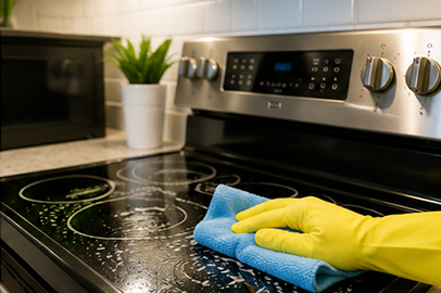 Kitchen countertop cleaning service in Kingston disinfecting surfaces