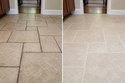 Tile and grout cleaning service in Kingston before and after results