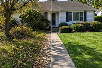 Residential property with professional lawn and exterior maintenance in Kingston