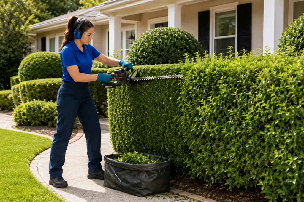 hedge trimming